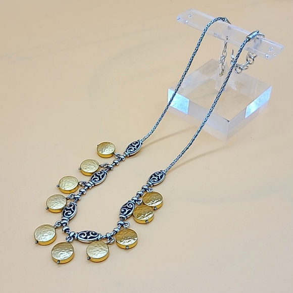 Brighton "SYMPHONY" Balinese Bead & Hammered Gold Dangles Necklace 💛 - Picture 1 of 10